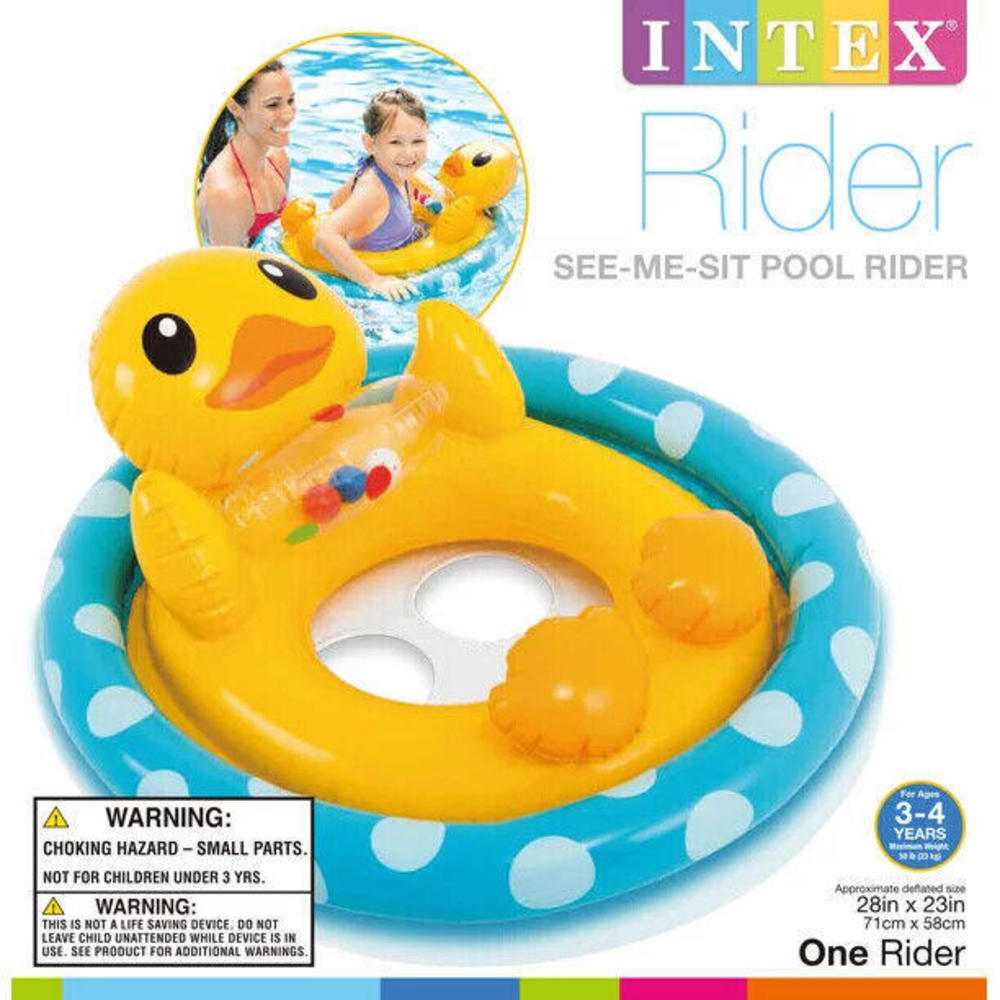 INTEX See-Me-Sit Rider Inflatable Pool Float Duck